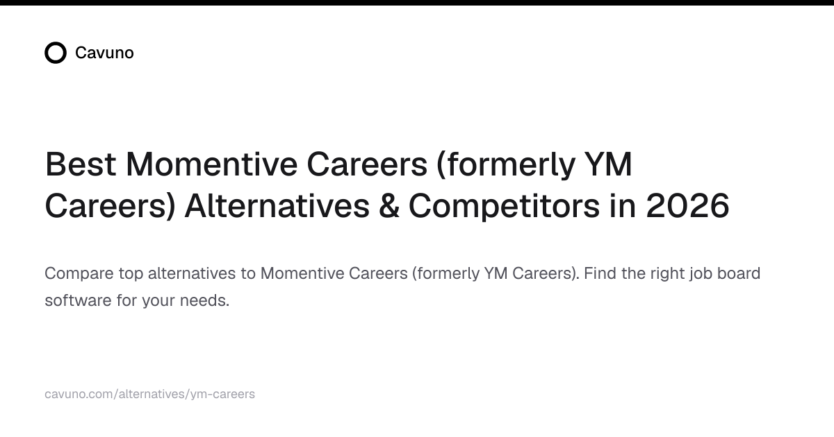 Best YM Careers Alternatives & Competitors in 2026 | Cavuno