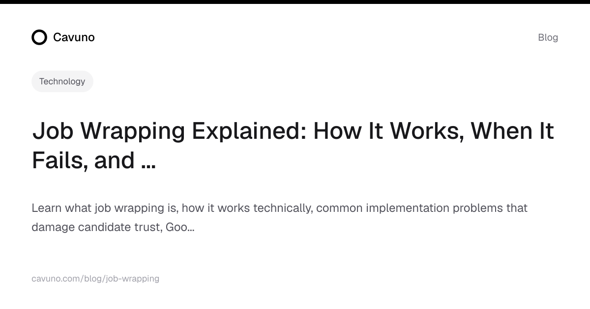 Job Wrapping Explained: How It Works, When It Fails, and How to Do It ...