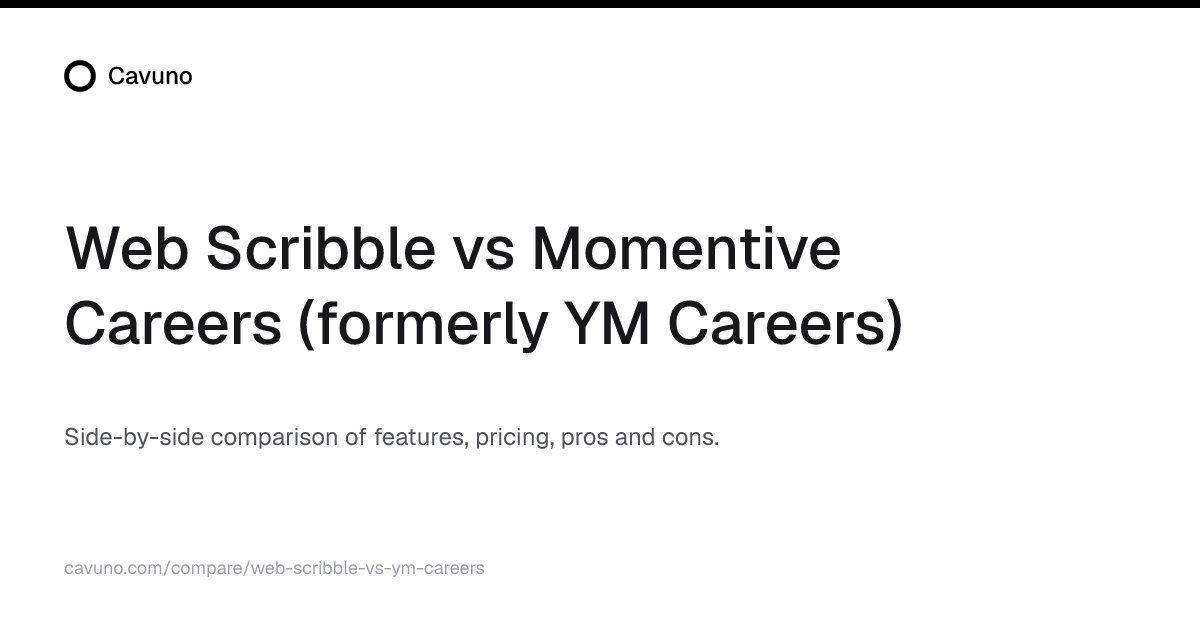 Web Scribble vs YM Careers: Compare Job Board Software (2026) | Cavuno