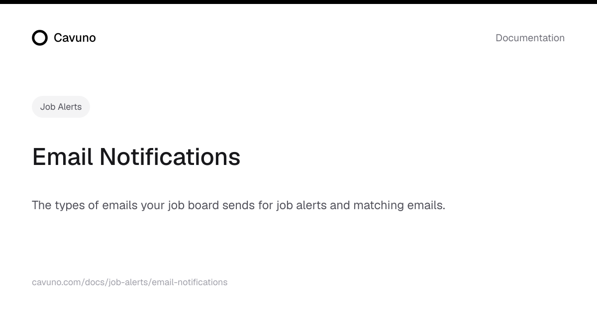 Email Notifications | Cavuno
